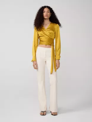 Perfect Wrap Top in Lemon Curry