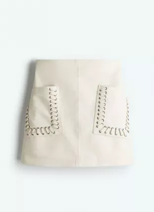 Coated Mini Skirt