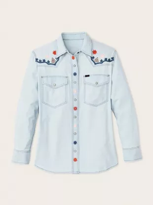 Baywatch 2027 Charlie Vale Embroidered Western Shirt