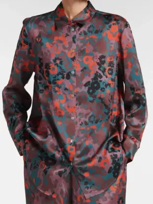 Marble Hall Murders S1 Susan Ryeland Pred Floral Printed Blouse