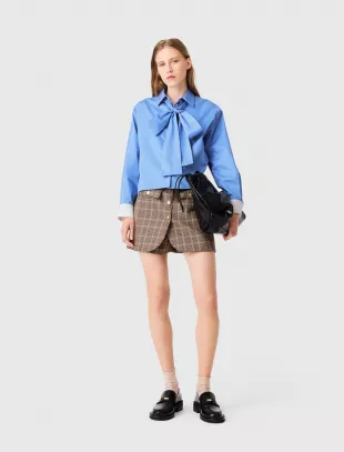 Cotton Pussy Bow Shirt