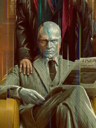 VisionQuest S01 Paul Bettany Vision Grey Striped Suit