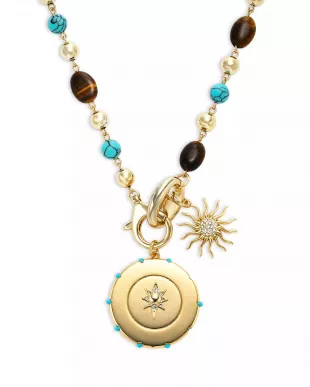 Serra Beaded Charm Necklace