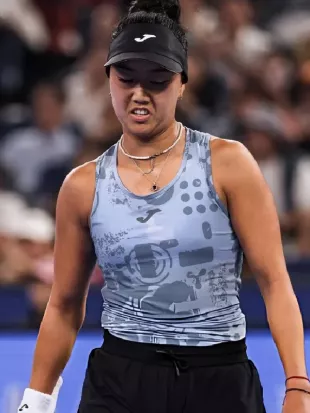 Ann Li Wuhan Open 2026 Grey Printed Top