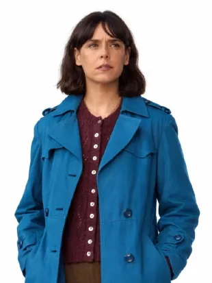The Child 2026 Belen Cuesta Blue Cotton Coat