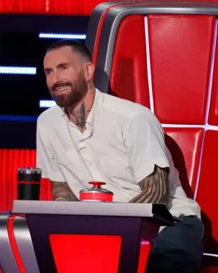 The Voice S30 Adam Levine White Shirt