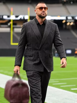 Travis Kelce Allegiant Stadium 2026 Black Suit