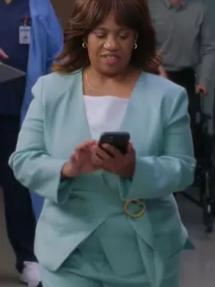 Chandra Wilson Grey's Anatomy S23 Buckle Wrap Blazer