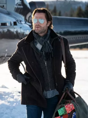 Jared Padalecki Guarding Stars 2026 Black Suede Coat