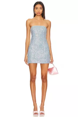 Claudia Sequin Denim Dress