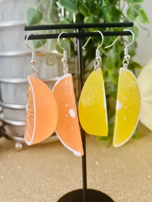 Funny Fruit Slice Earrings