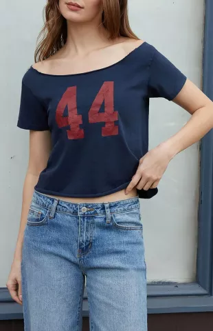 Navy 44 Robyn Off-The-Shoulder Top