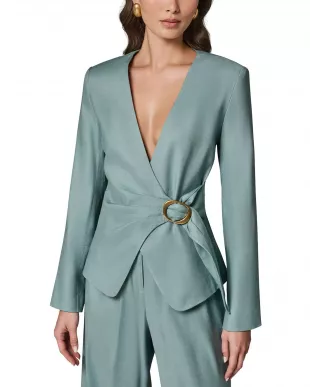 Buckled Wrap Blazer