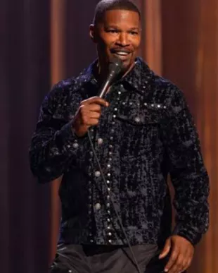 Jamie Foxx Take Care of Yourself Denim Trucker Jacket