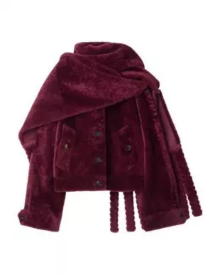 The Celebrity Traitors S02 Jerry Hall Shearling Jacket