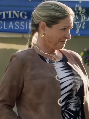 Heartland S20 Jessica Steen Brown Faux Suede Jacket