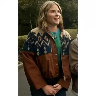 Today Jenna Bush Hager Brown Fair Isle Jacket