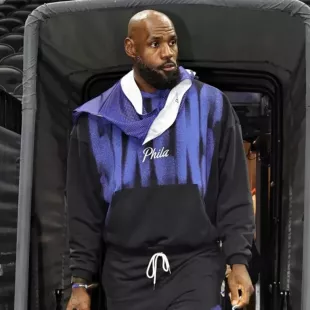 LeBron James Philadelphia 76ers Practice Hoodie
