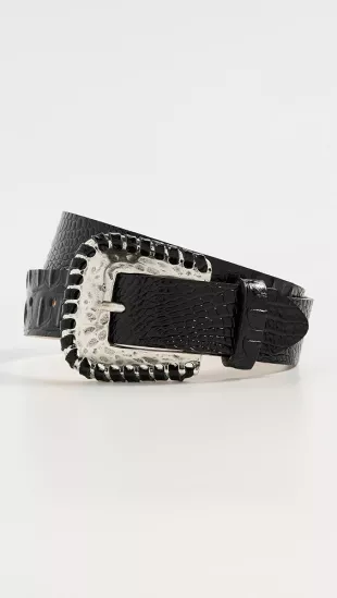 Brisa Laced Croc Embossed Belt