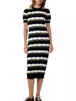 Quinta Brunson Abbott Elementary S06 Striped Knit Dress