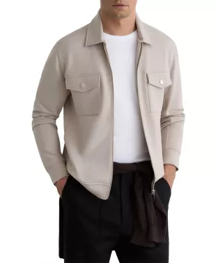 Premium Interlock Zip-Through Overshirt