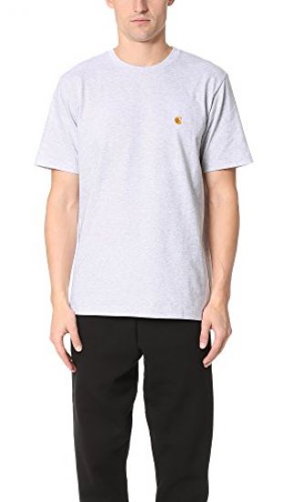 Carhartt S/S Chase T-Shirt, Bianco (White/Gold), Large Homme