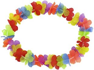 Bon Choix Lot de 10 Colliers De Fleurs Hawaïen Multicolore Accessoire Décoration Fête Beach Party Eté Plage Printemps ambiance tropique déguisement soirée hawaienne fête