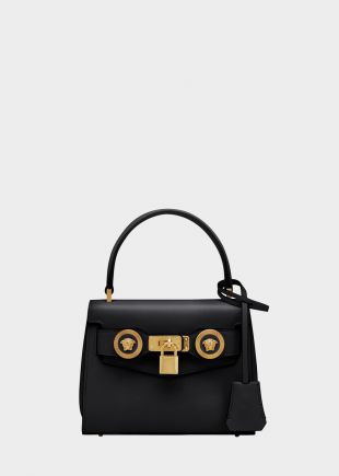 Sac en cuir à poignée sur le dessus    Versace Femme | Boutique en Ligne France