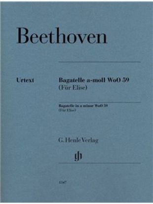 Beethoven: Bagatelle In A Minor WoO 59 (Für Elise)   Piano Partitions   Partitions et Recueils