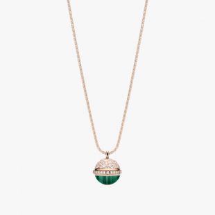 Pendentif Diamant Malachite Or rose   Piaget Joaillerie G33PB900