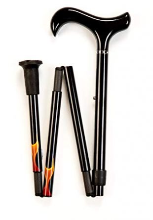 Fibre de carbone Canne de marche pliante avec un motif Flamme rouge