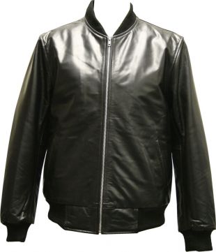 Mens Real Leather Bomber Baseball Style - PERRY