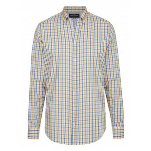 Chemise classique à petits carreaux - Jaune  | Daniel Hechter