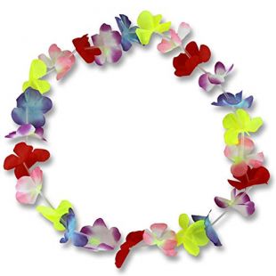 COOLMP Collier hawaïen - Lot de 12 Colliers de Fleurs - Idéal déguisement et fête - Aloha