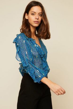 Blouse en soie imprimé