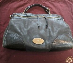 Genuine Mulberry Black Leather Taylor Bag