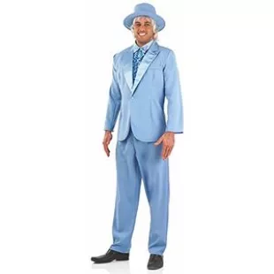 Blue Tuxedo Costume Men, Blue Suit Costume, Movie Character Costumes For Men, 90s Halloween Costumes For Men, X-Large