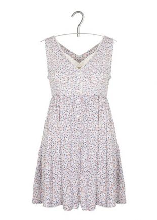 Liberty-print short fluid dress Grey