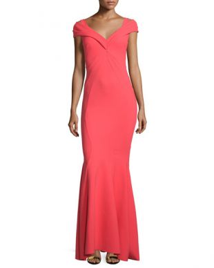 La Petite Robe di Chiara BoniTekla Cold-Shoulder Sweetheart Mermaid Gown
