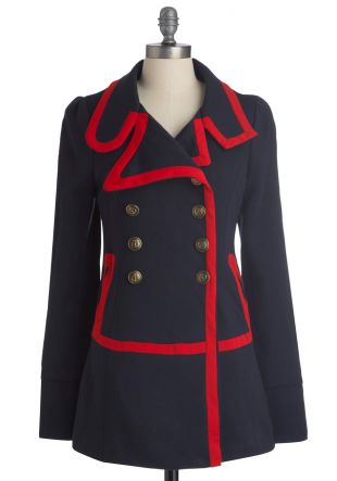 Seaside Salutations Coat By Knitted Dove