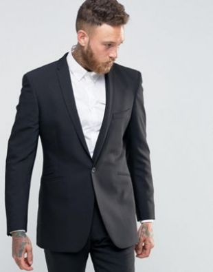 Hart Hollywood by Nick Hart Skinny SB 1 Suit Jacket in Flannel