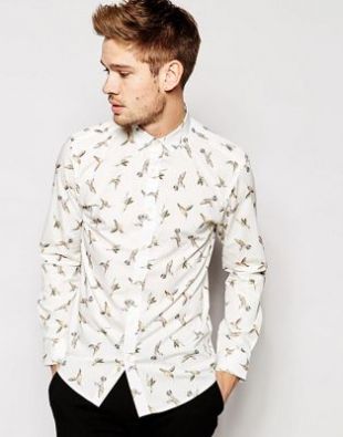 Selected - Chemise motif oiseaux at asos.com