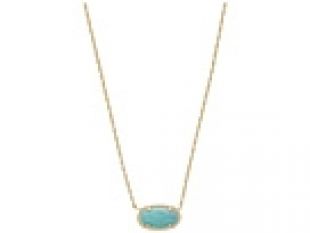 Kendra Scott - Kendra Scott - Elisa Pendant Necklace (Gold Turquoise ...