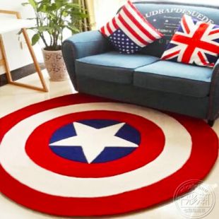 Épais acrylique Captain America Bouclier carpet bande dessinée enfants séjour couloir tapis canapé cercle ordinateur coussin tapis pad dans Tapis de Maison & Jardin sur AliExpress.com | Alibaba Group
