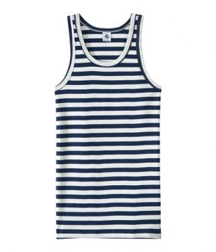 Débardeur à Côtes Bonpoint Bleu Tahiti - Taille 10 Ans, 100% Coton, Occasion Très Bon état