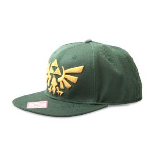 Green for-logo casquette avec visière motif the legend of zelda