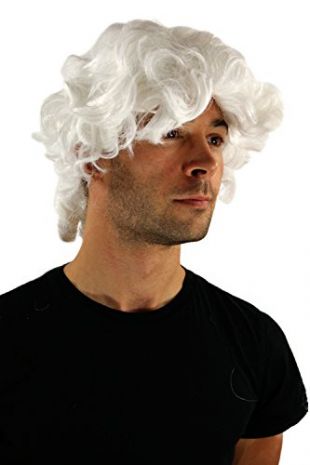 WIG ME UP Perruque : Blanche, Style Noble, Prince, Pirate, Baroque, Carnaval.