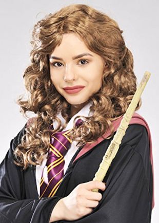 Femmes Hermione Granger Style Brun perruque bouclée