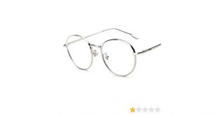 Lunettes, OverDose Hommes Femmes Lunettes De Soleil Rondes MéTalliséEs à Verres Transparents (Argent)