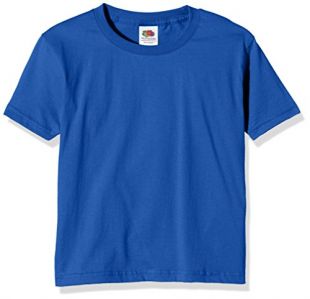 Fruit of the Loom Ss124b,T-Shirt Garçon,Bleu (Königsblau),9-11 ans